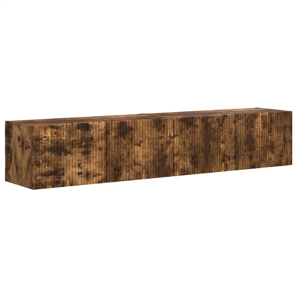 Lot de 2 meubles bois beige 78.5 x 31 x 29.5 cm