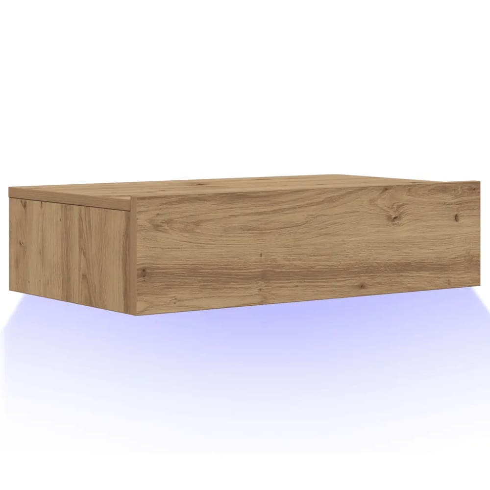 Meuble tv mural gain bois beige 60 x 35 x 15.5 cm