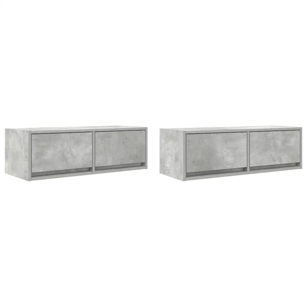 Lot de 2 meubles bois marron 80 x 31 x 25.5 cm Lot de 2 meubles bois marron 80 x 31 x 25.5 cm