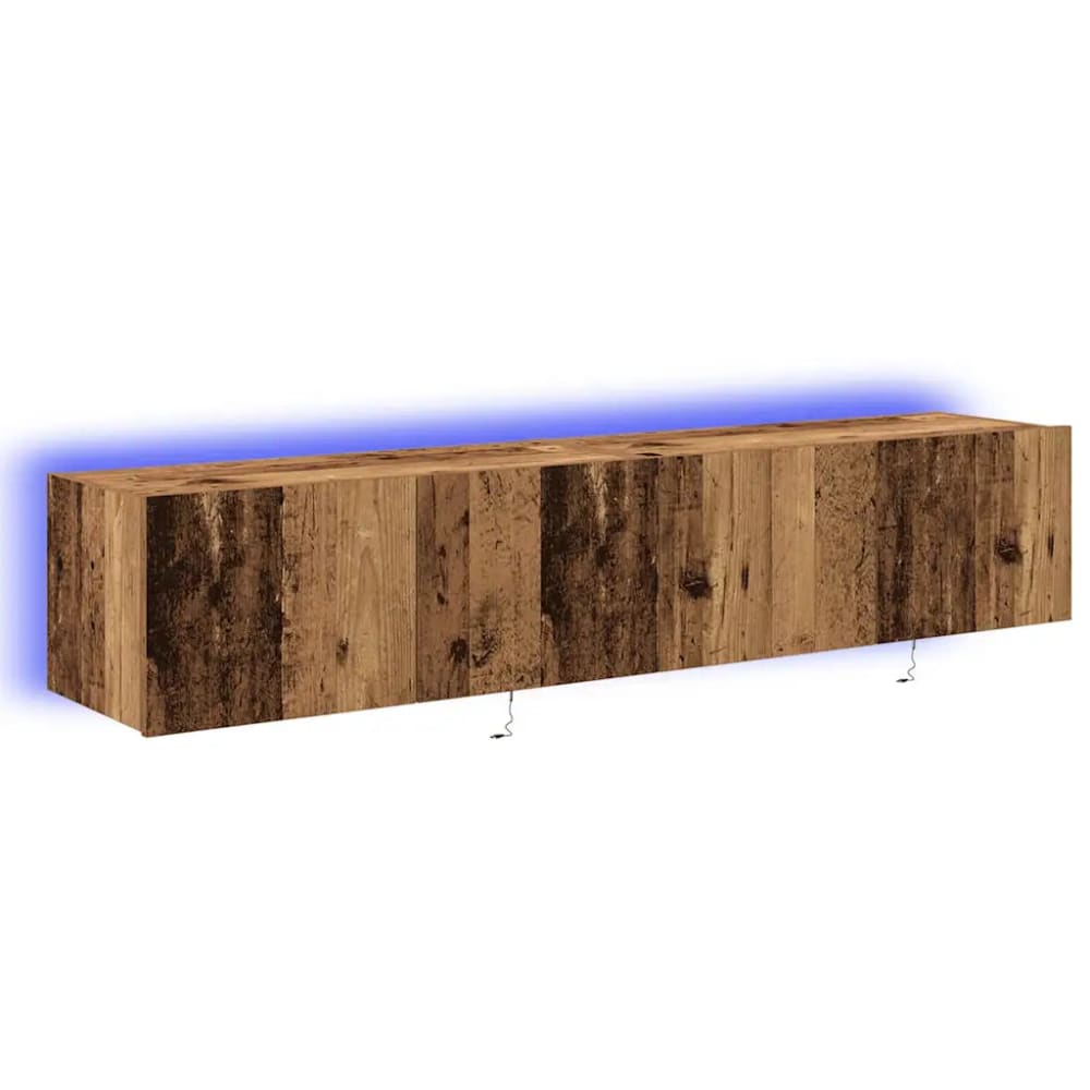 Meuble tv mural moderne bois marron 80 x 35 x 31 cm Meuble tv mural moderne bois marron 80 x 35 x 31 cm