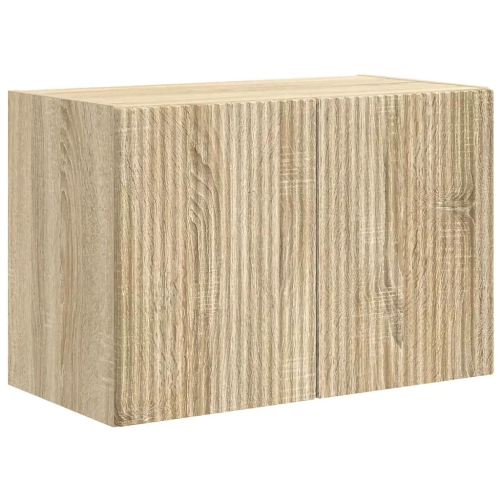 Meuble tv mural rectangulaire bois beige 59.5 x 31 x 40 cm Meuble tv mural rectangulaire bois beige 59.5 x 31 x 40 cm