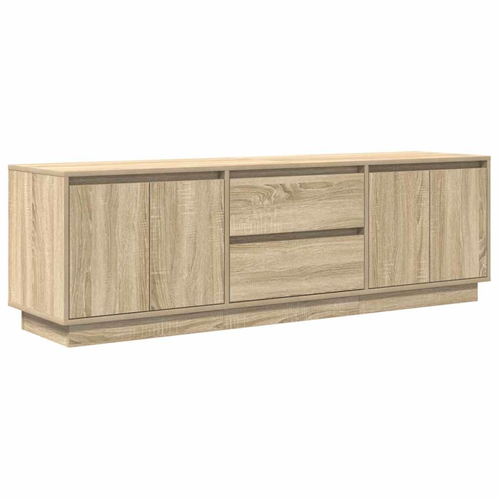 Meuble tv avec éclairage bois beige 160.5 x 41 x 50 cm
