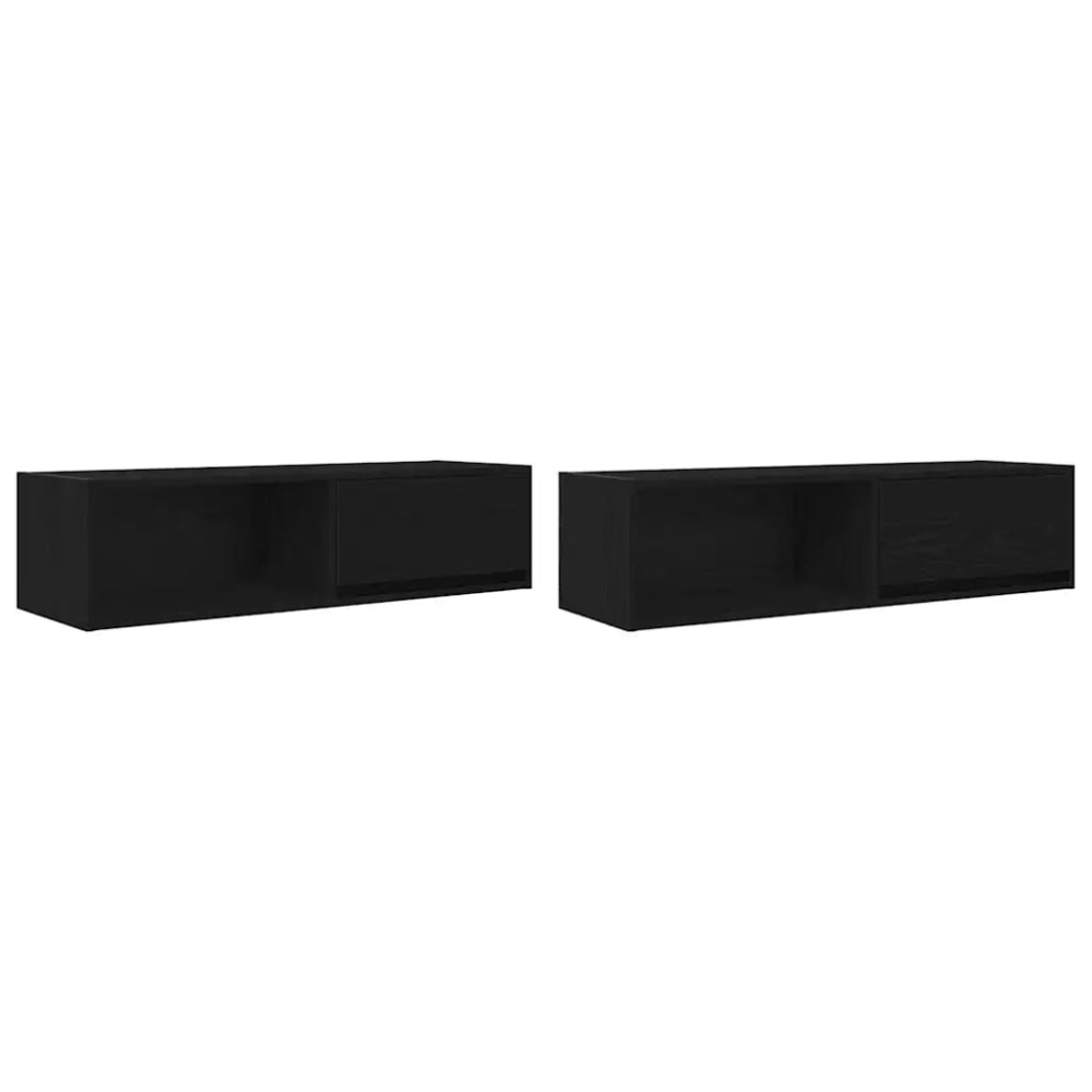 Lot de 2 meubles bois marron 100 x 31 x 25.5 cm Lot de 2 meubles bois marron 100 x 31 x 25.5 cm