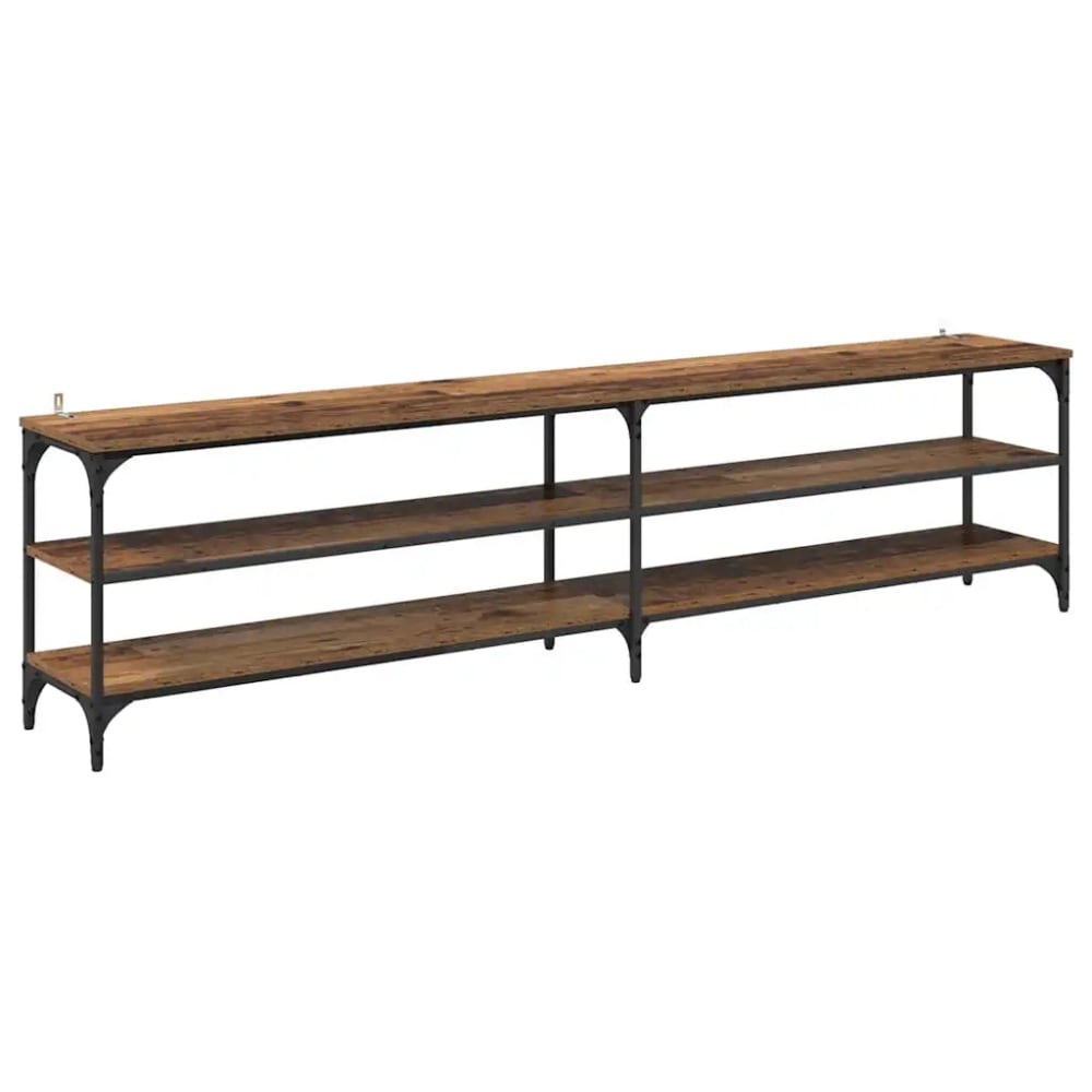 Meuble tv rustique polyvalent bois marron 200 x 30 x 50 cm