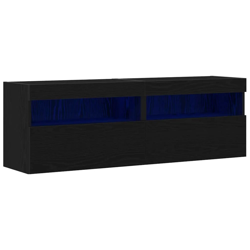Meuble tv mural design bois marron 60 x 30 x 40 cm Meuble tv mural design bois marron 60 x 30 x 40 cm