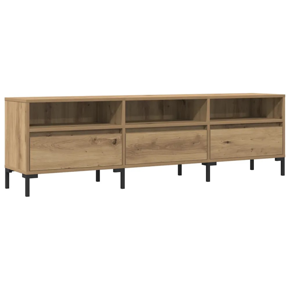 Meuble tv chêne artisanal bois beige 150 x 30 x 44.5 cm Meuble tv chêne artisanal bois beige 150 x 30 x 44.5 cm