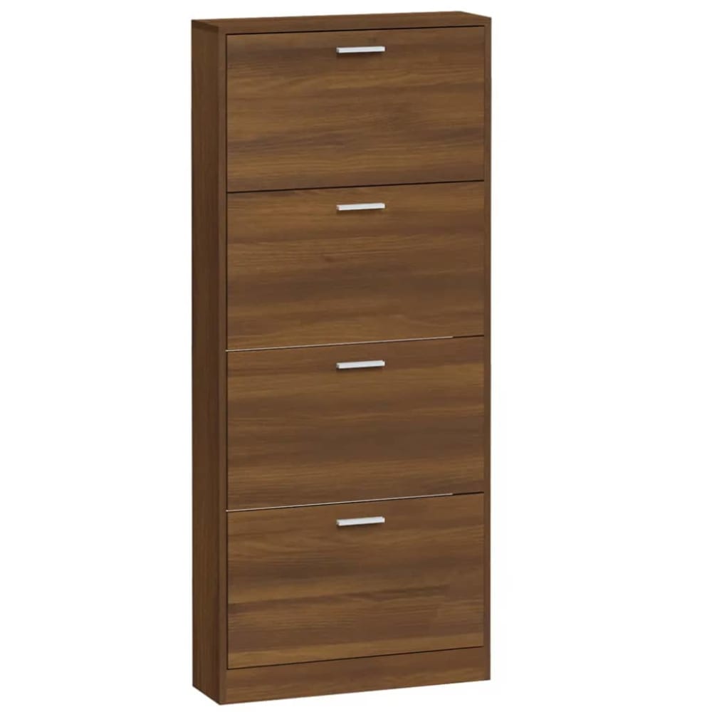 Armoire à chaussures range bois marron 59 x 17 x 150 cm Armoire à chaussures range bois marron 59 x 17 x 150 cm