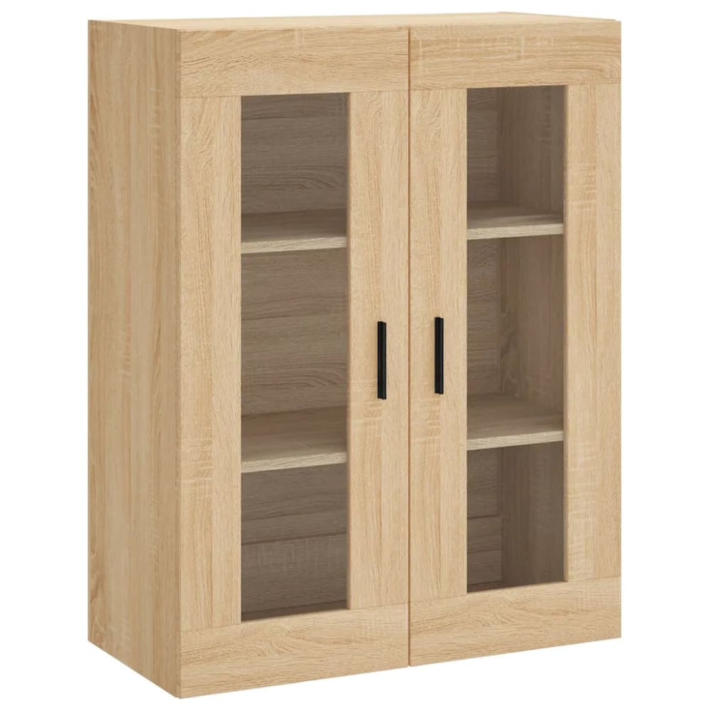Armoire murale design pratique bois beige 69.5 x 34 x 90 cm