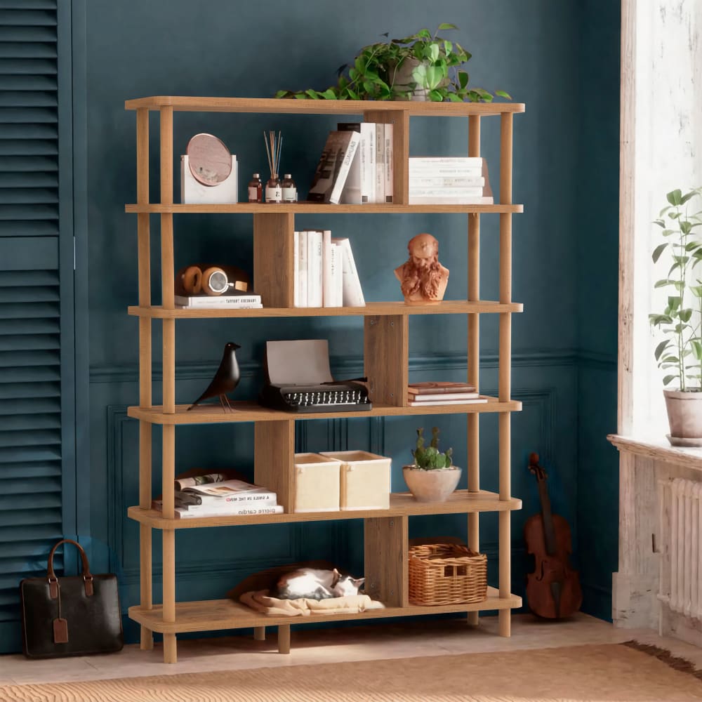 Concept Usine Bücherregal 5 Böden in Kiefernholzoptik 120 x 170 cm style modern Braun