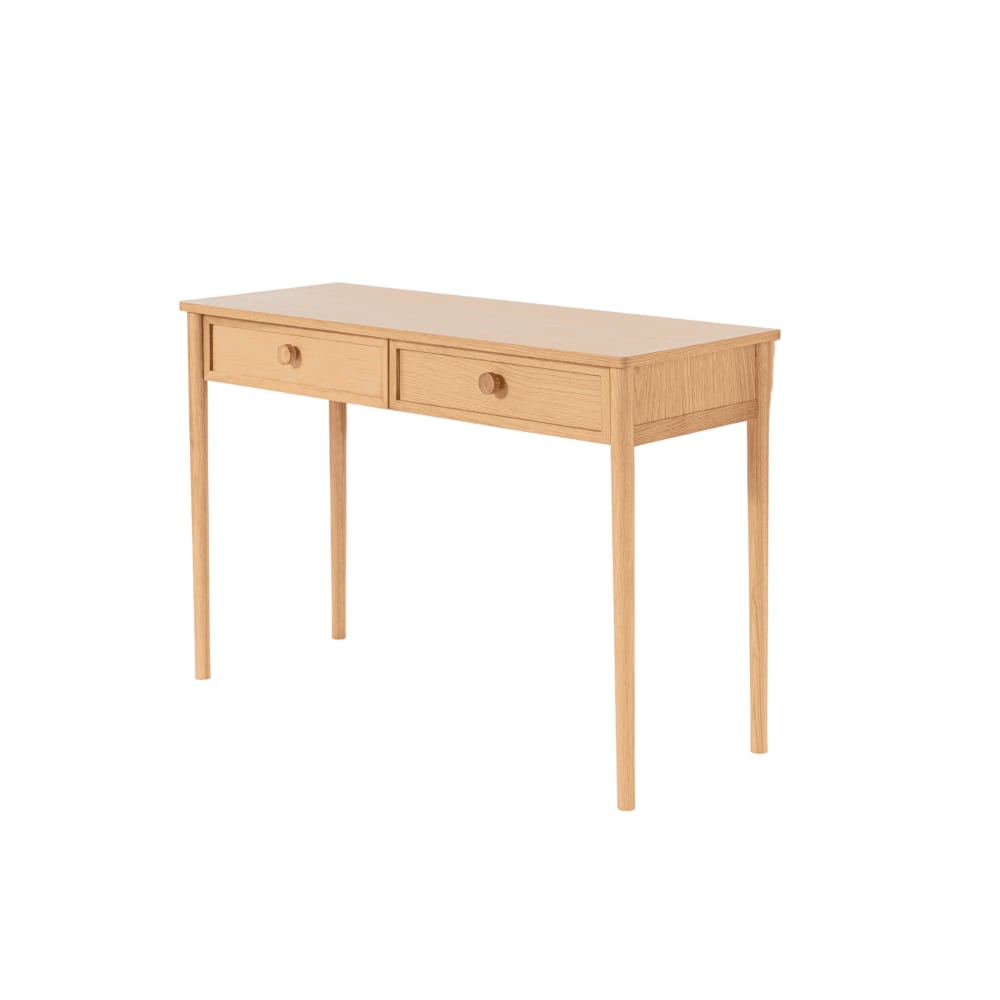 Console en chêne et placage de chêne Console en chêne et placage de chêne