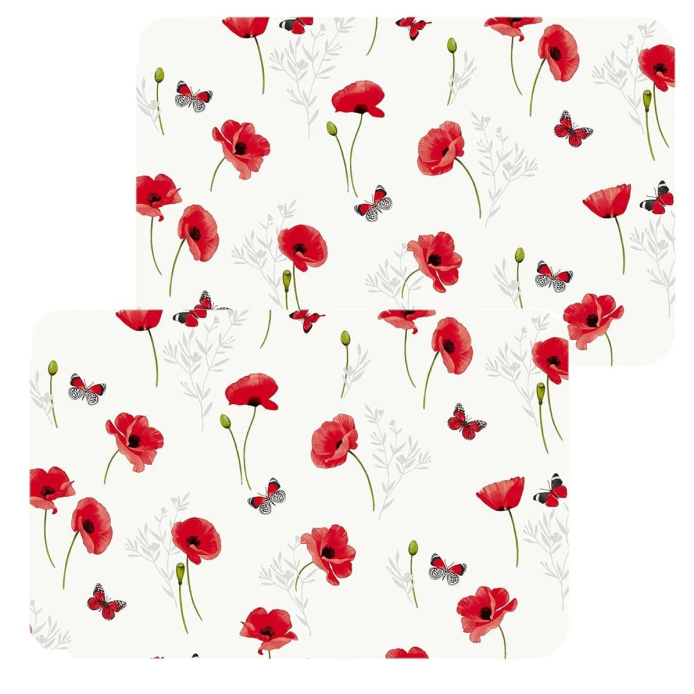 Lot de 2 sets de table rouges 44 x 30 cm