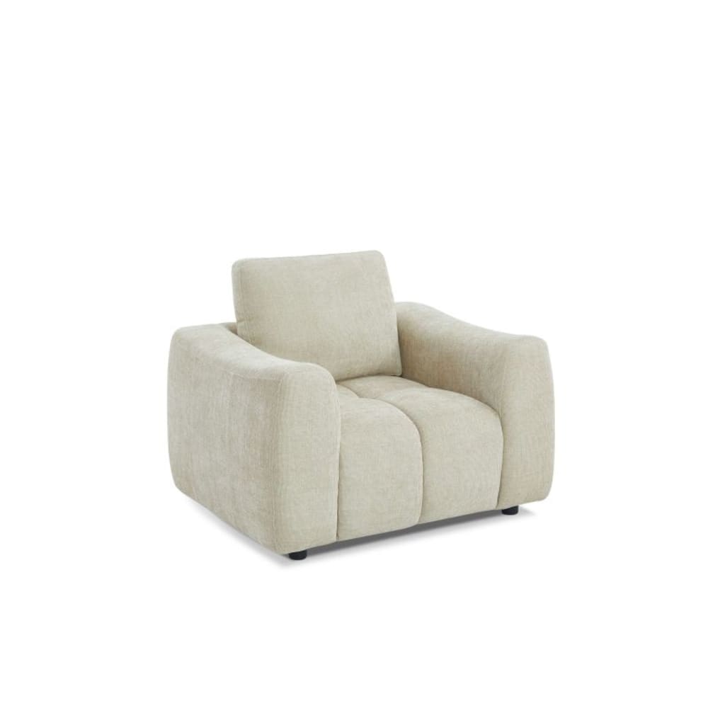 Fauteuil fixe tissu chenille 1 place taupe Fauteuil fixe tissu chenille 1 place taupe