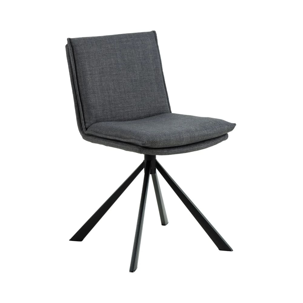 Chaise pivotante contemporaine de salle à manger en tissu gris Chaise pivotante contemporaine de salle à manger en tissu gris
