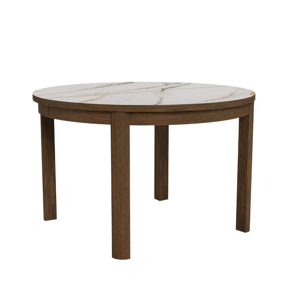 Table en céramique et chêne fumé 4 places d120 Table en céramique et chêne fumé 4 places d120