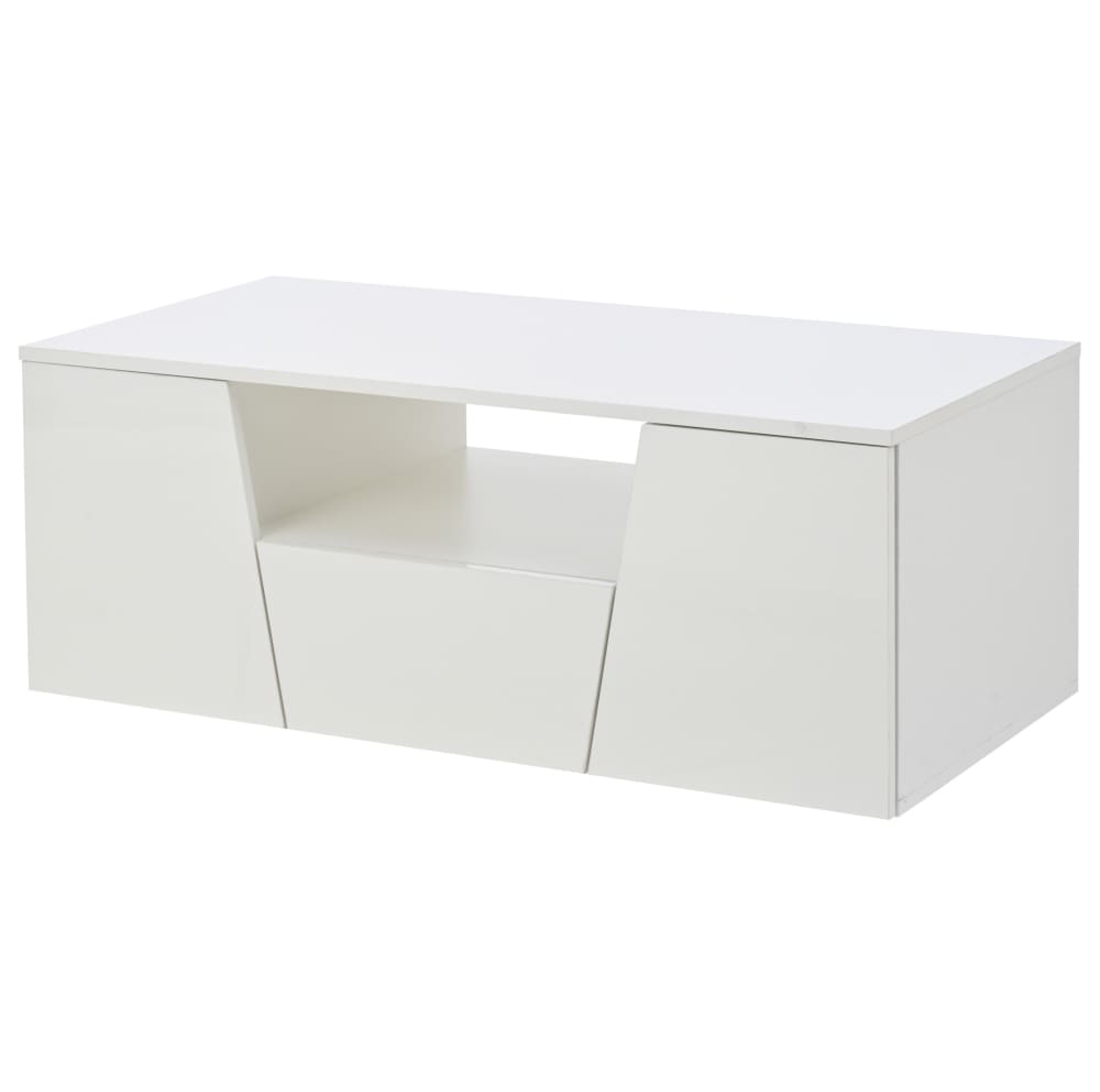 Hauss Spole Couchtisch aus Spanplatte weiß mit LED-Beleuchtung style modern - Spanplatte