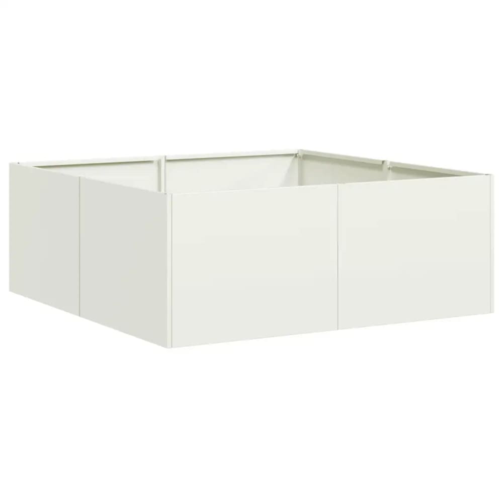 Jardinière carrée moderne pour blanche 80 x 80 x 30 cm