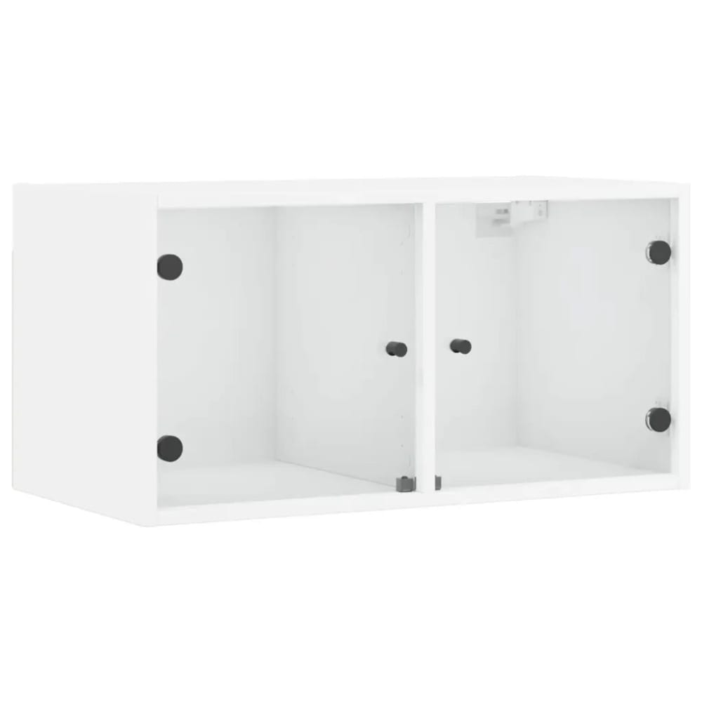 Armoire murale avec portes bois blanche 68.5 x 37 x 35 cm