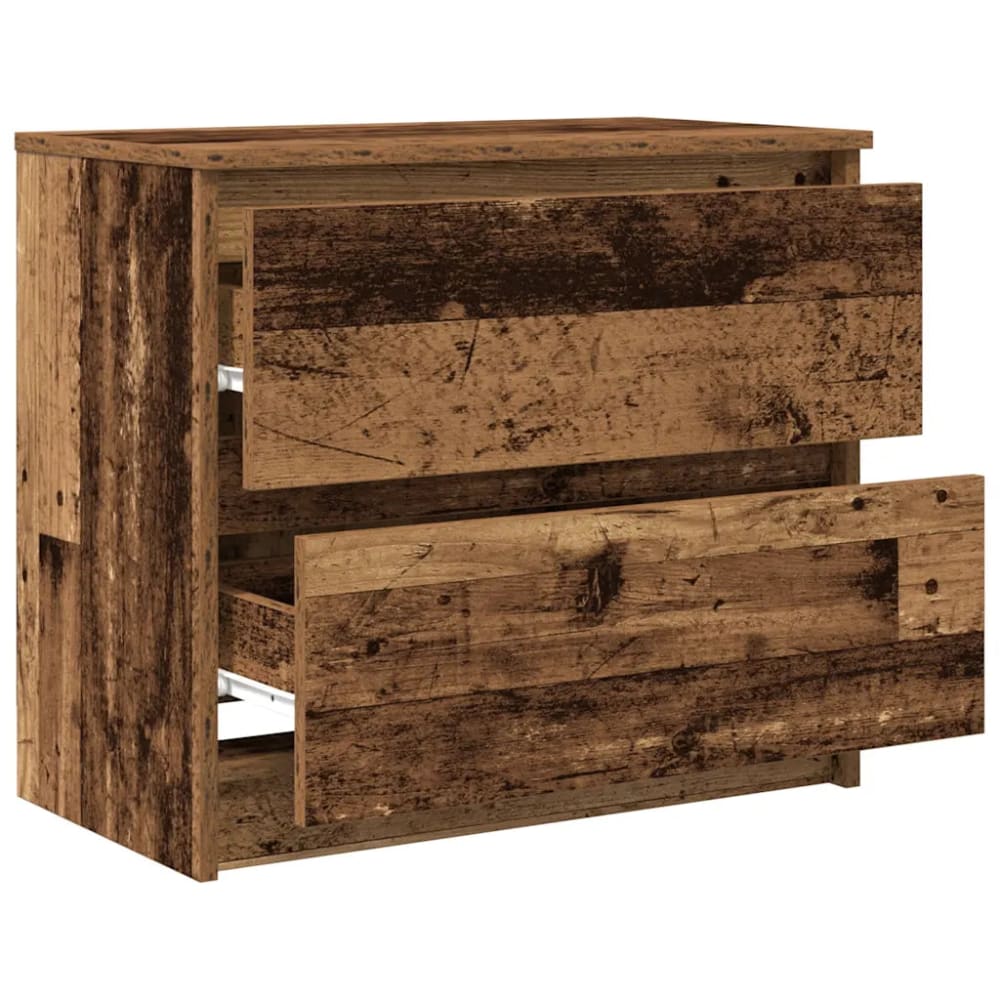 Meuble tv vintage pratique bois marron 60 x 35 x 54 cm