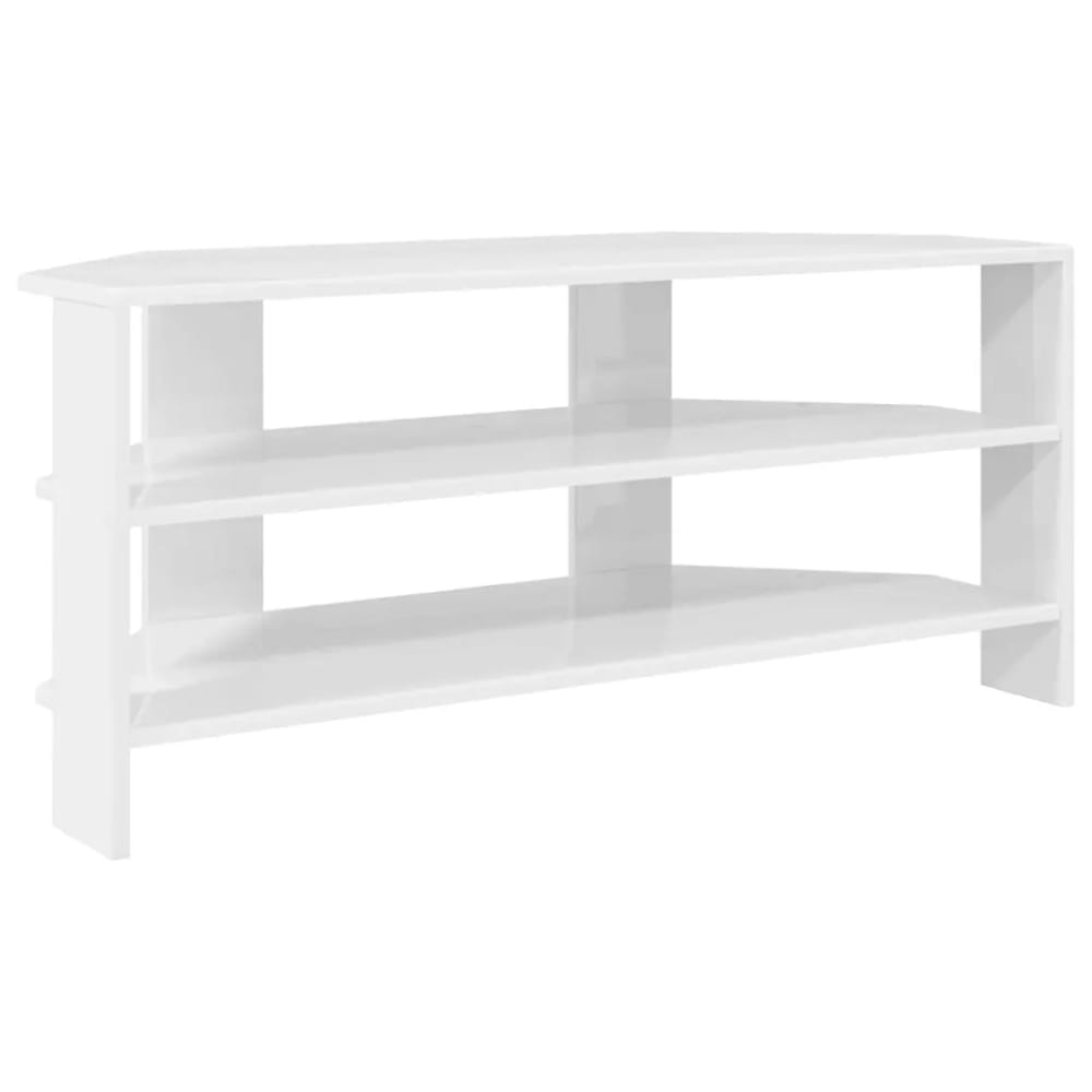 Meuble tv d'angle moderne bois blanc 102 x 40.5 x 45 cm Meuble tv d'angle moderne bois blanc 102 x 40.5 x 45 cm