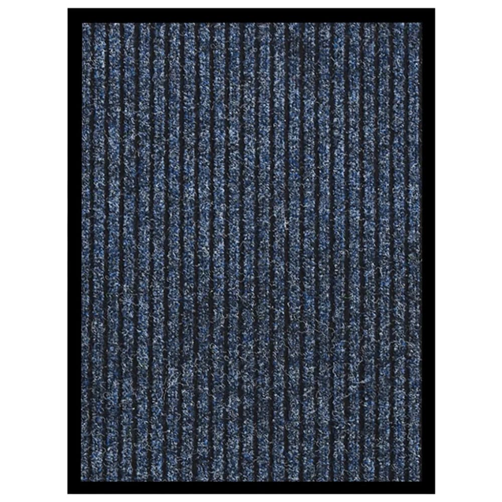 Paillasson rayé intérieur extérieur bleue 40 x 60 x 8 cm