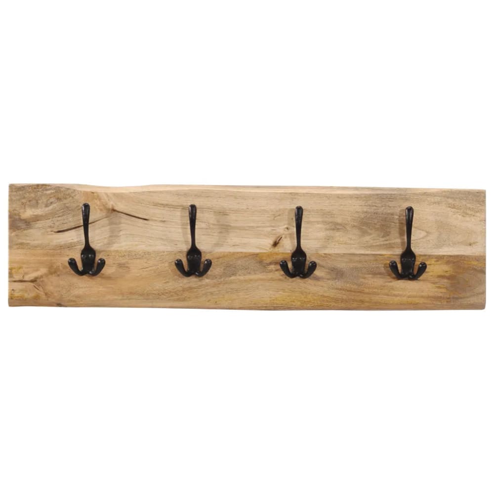 Porte-manteau mural avec 4 bois marron 82 x 22 x 7 cm