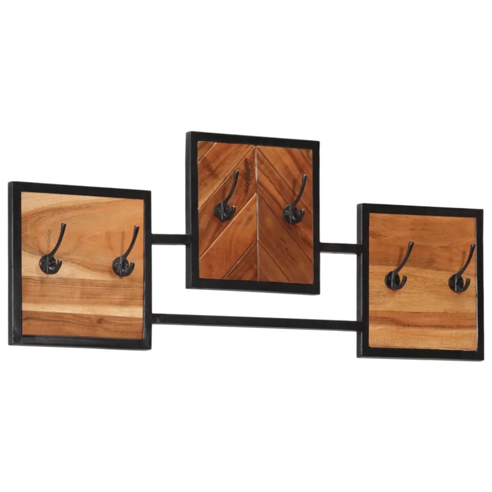 Porte-manteau mural 90 x bois marron 90 x 35 x 1 cm Porte-manteau mural 90 x bois marron 90 x 35 x 1 cm