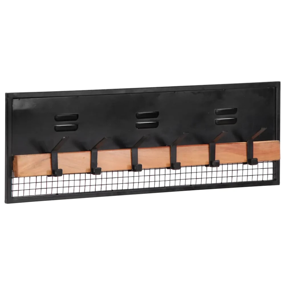 Porte-manteaux mural bois massif bois marron 90 x 11 x 30 cm Porte-manteaux mural bois massif bois marron 90 x 11 x 30 cm