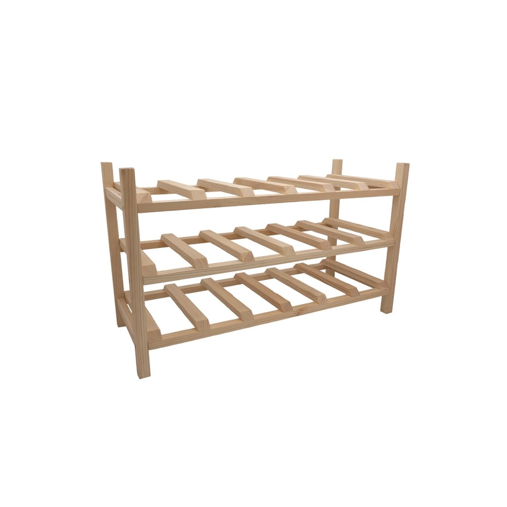 Box & beyond Flaschenregal aus Holz für 18 Flaschen, 62,5 x 25 x 37,5 cm style seaside Braun Holz