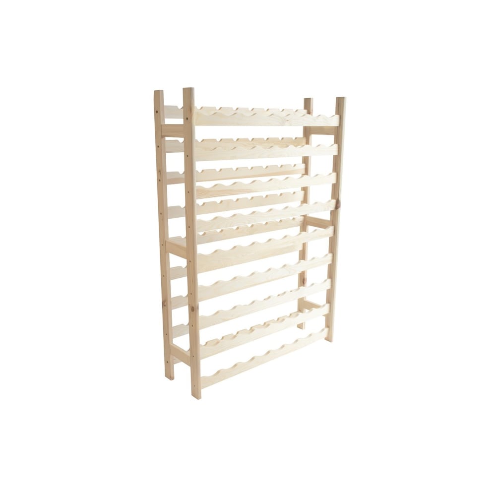 Box & beyond Flaschenregal aus Holz für 72 Flaschen, 80 x 25 x 120 cm style seaside Braun Holz
