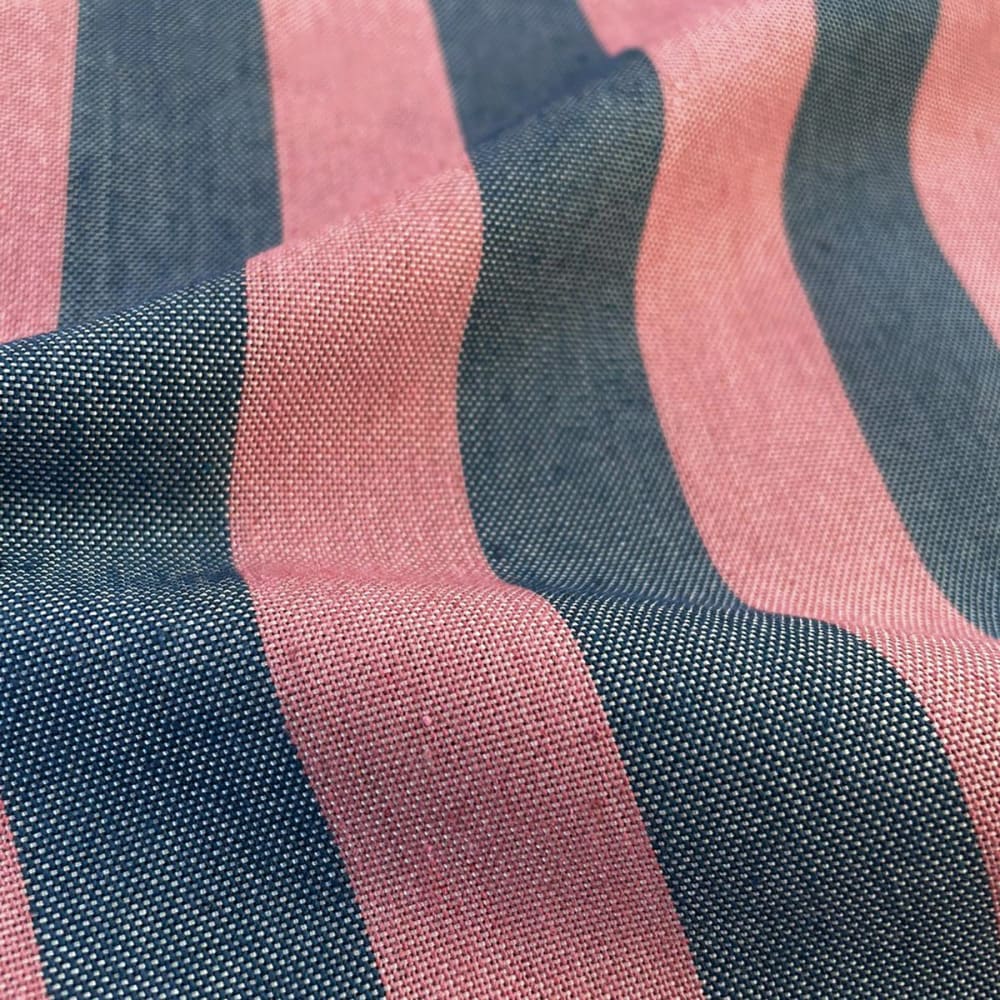 Jacquard-Tischdecke fleckabweisend Blau-Rosa 140x140cm - Maisons