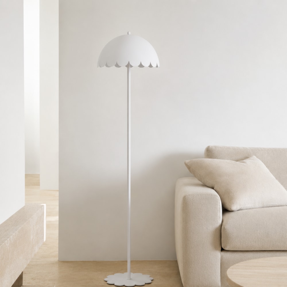 Weiße Metall-Stehlampe H142 cm - Maisons Du Monde