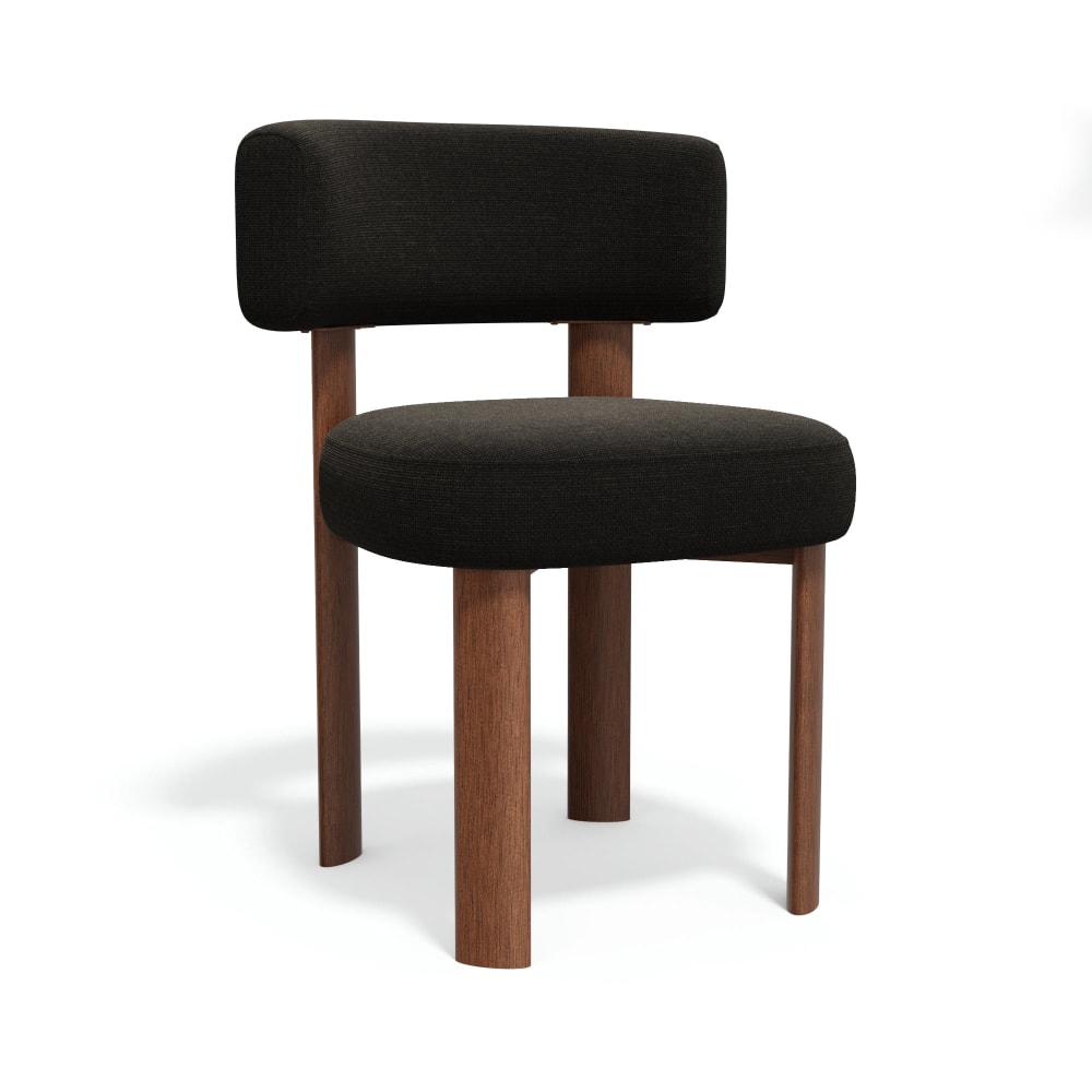 Lot de 2 chaises en velours chenillé noir Lot de 2 chaises en velours chenillé noir