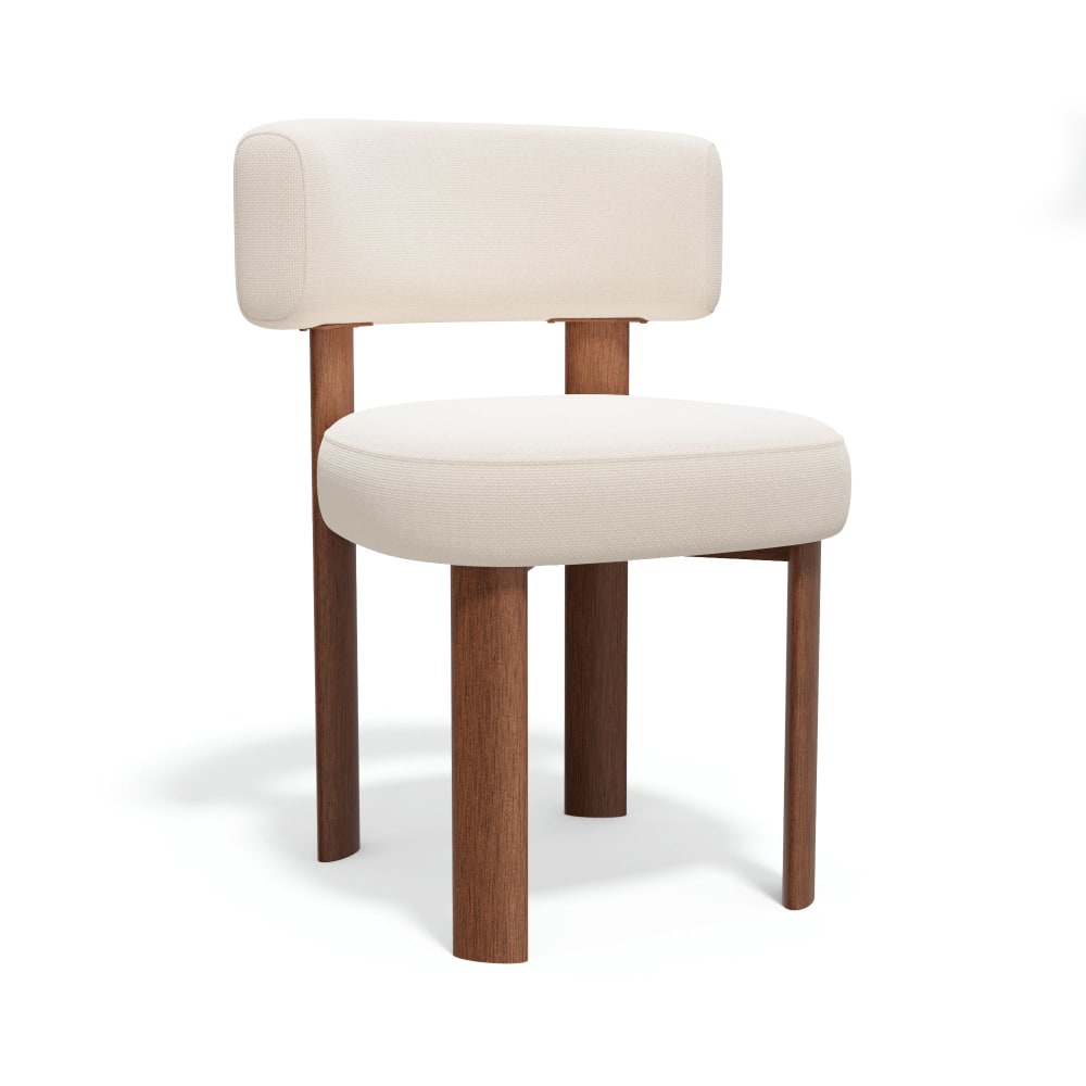 Lot de 2 chaises en velours chenillé crème Lot de 2 chaises en velours chenillé crème