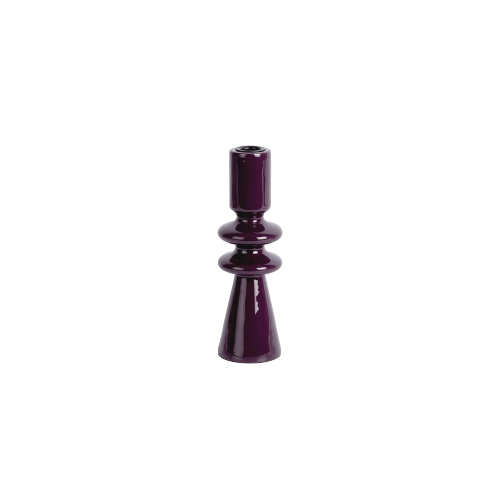 Bougeoir bois violet foncé 7x7x22cm Bougeoir bois violet foncé 7x7x22cm