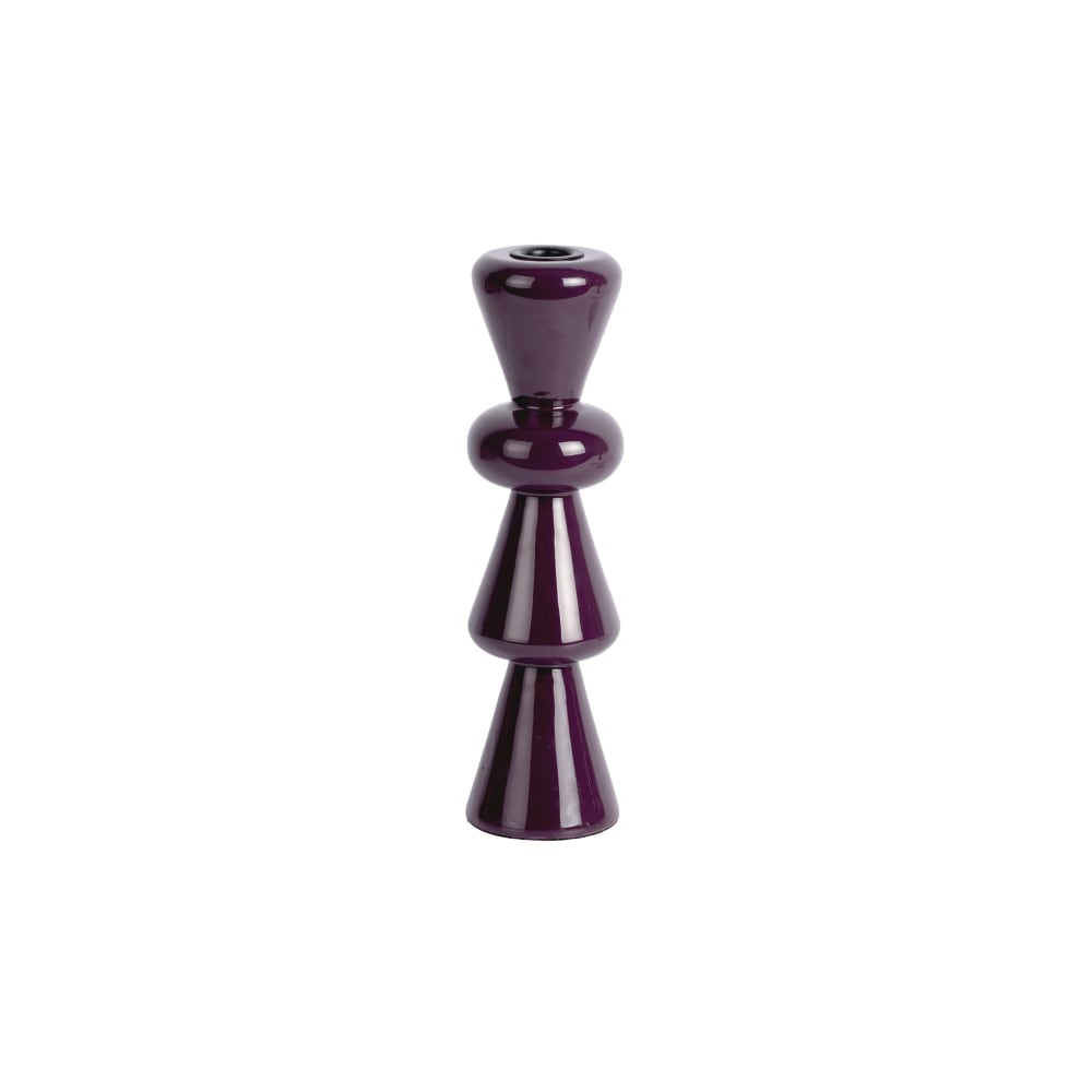 Bougeoir bois violet foncé 7x7x25cm Bougeoir bois violet foncé 7x7x25cm