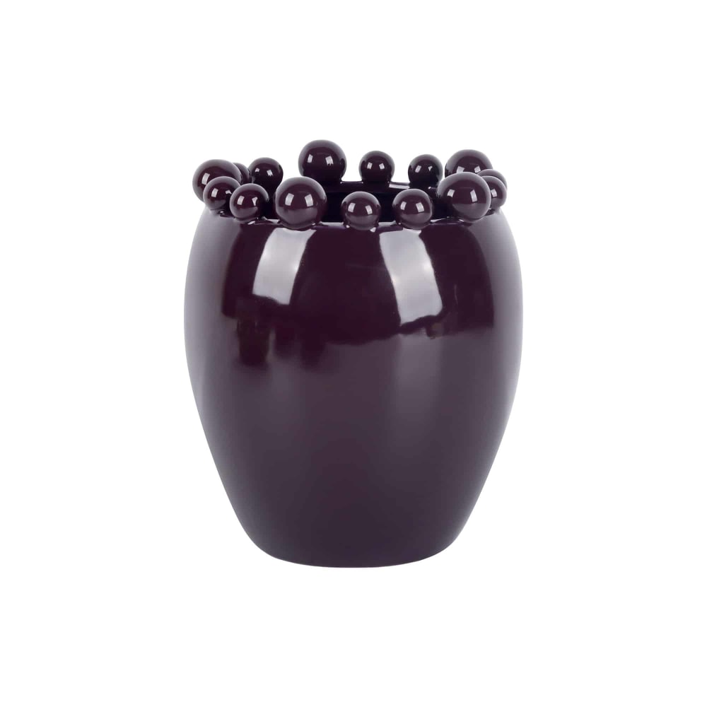Vase céramique violet foncé 16x16x21cm Vase céramique violet foncé 16x16x21cm