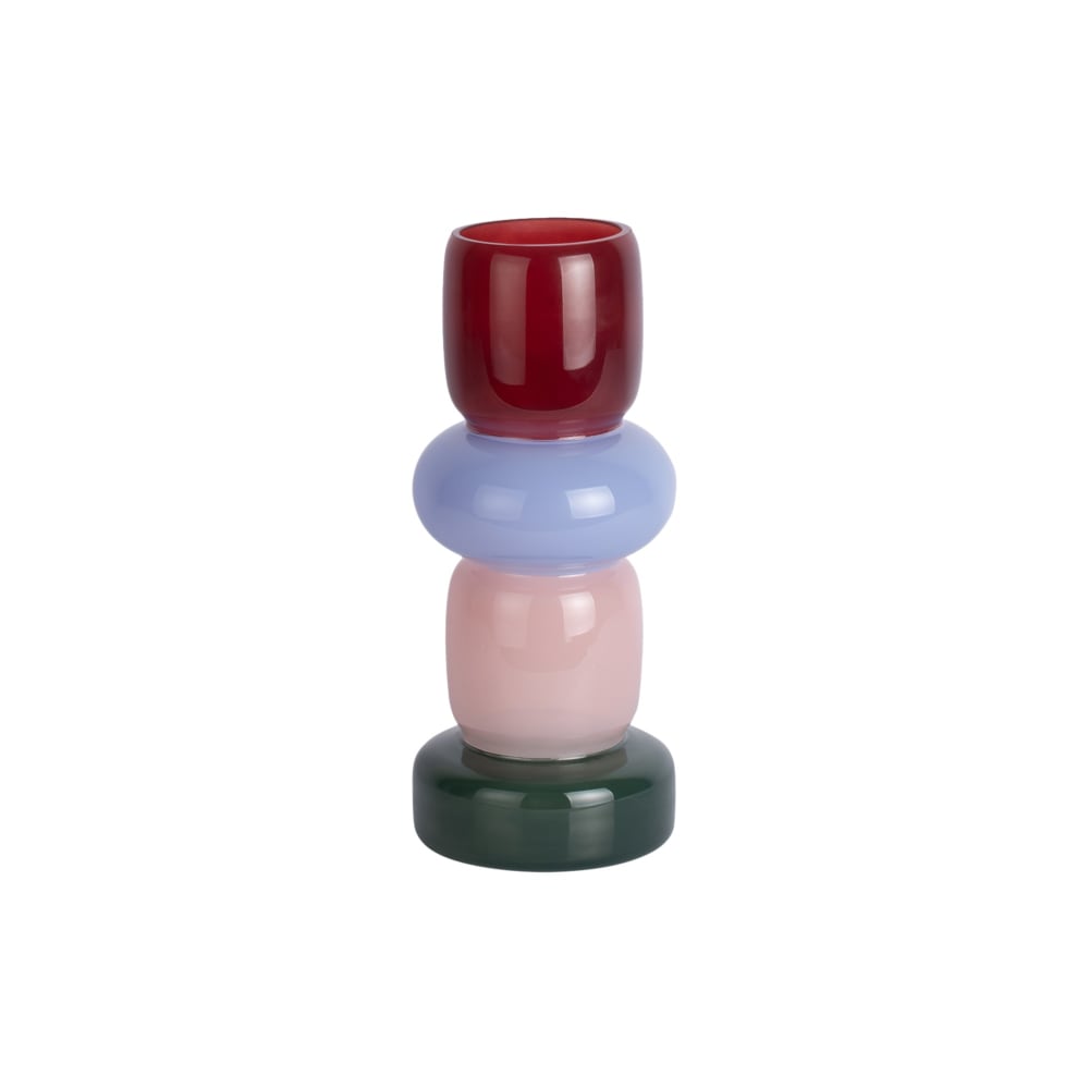 Vase verre multicolor 13.5x13.5x32cm Vase verre multicolor 13.5x13.5x32cm