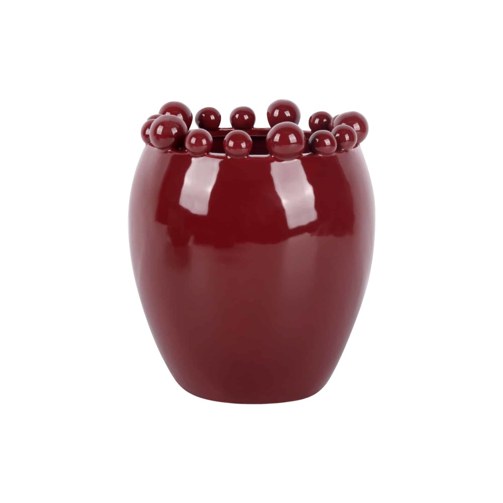 Vase céramique bordeaux 16x16x21cm Vase céramique bordeaux 16x16x21cm
