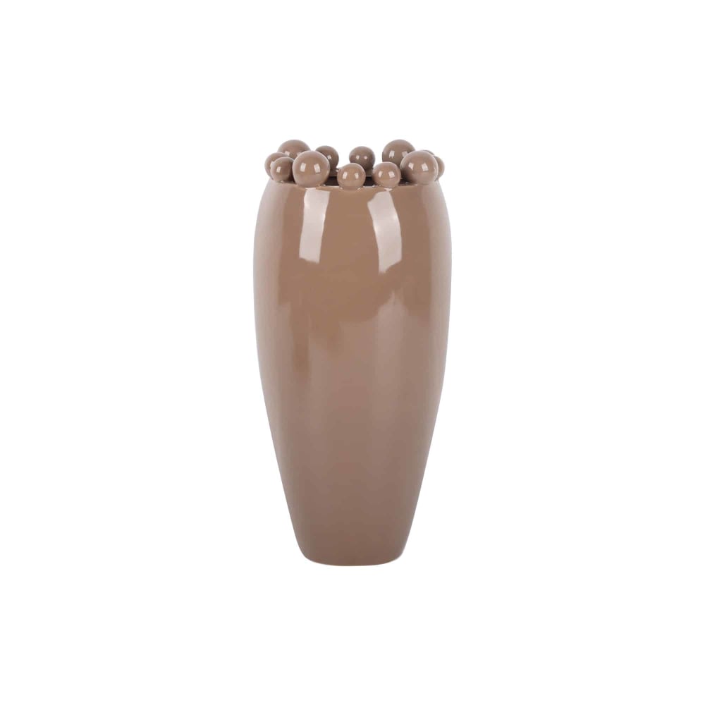 Vase céramique brun moka 14x14x30cm Vase céramique brun moka 14x14x30cm