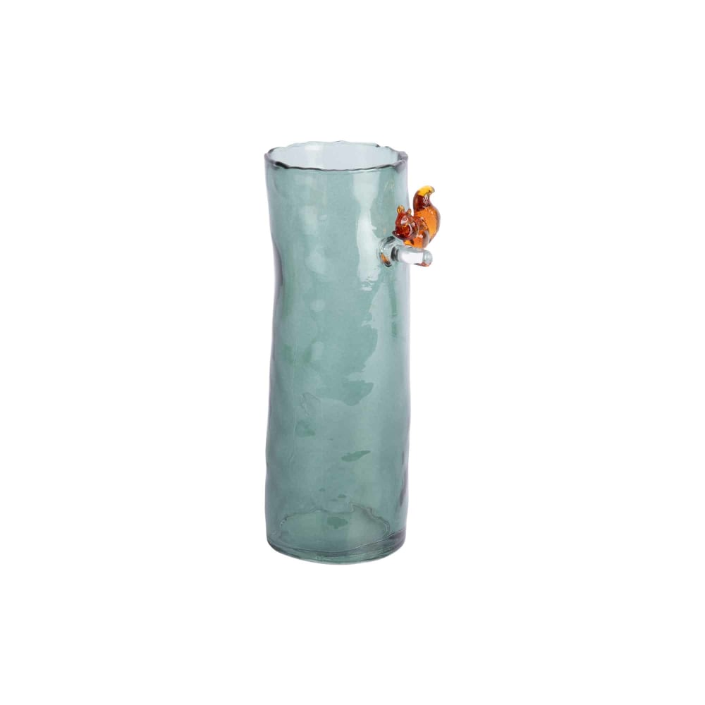 Vase verre vert foncé 9.5x9.5x27cm Vase verre vert foncé 9.5x9.5x27cm