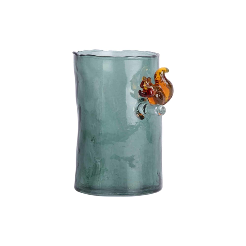 Vase verre vert foncé 9.5x9.5x15cm Vase verre vert foncé 9.5x9.5x15cm