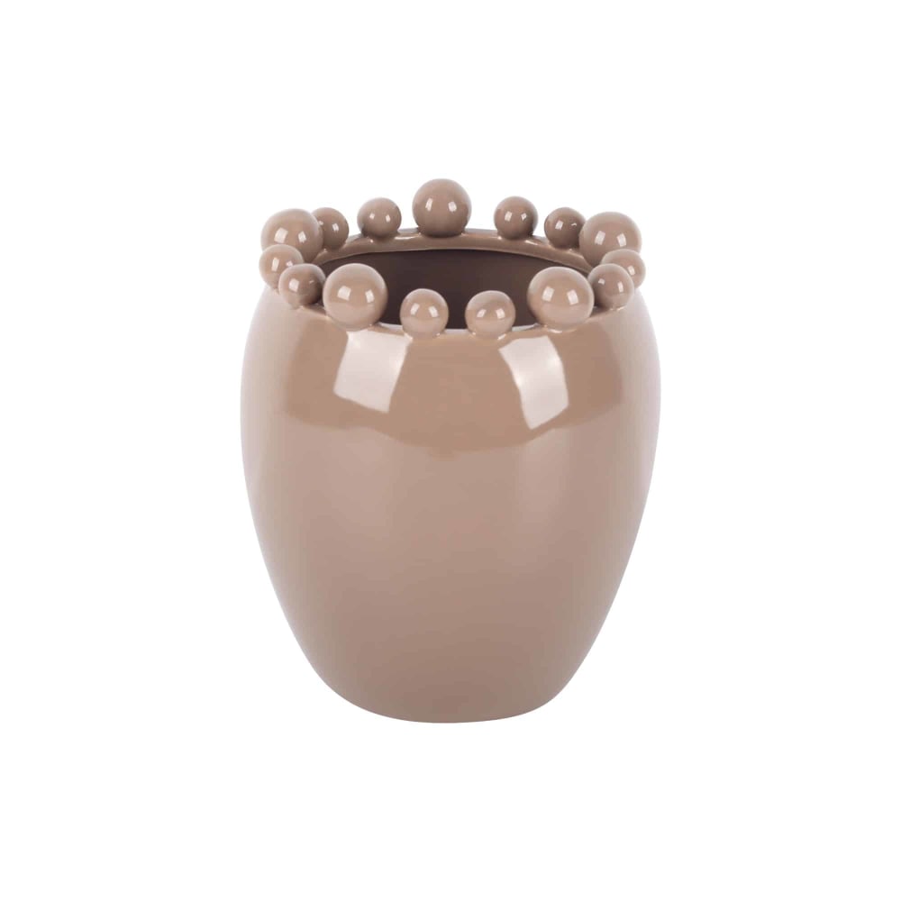 Vase céramique brun moka 16x16x21cm Vase céramique brun moka 16x16x21cm