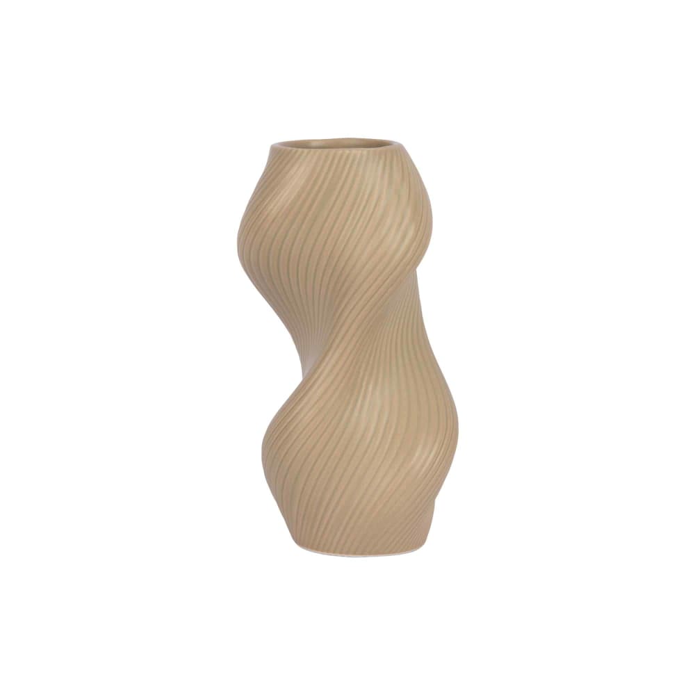Vase céramique brun latte 12.5x12.5x24.5cm Vase céramique brun latte 12.5x12.5x24.5cm