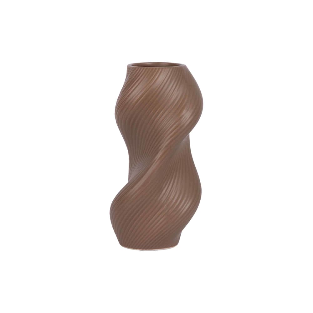 Vase céramique brun chocolat 12.5x12.5x24.5cm Vase céramique brun chocolat 12.5x12.5x24.5cm