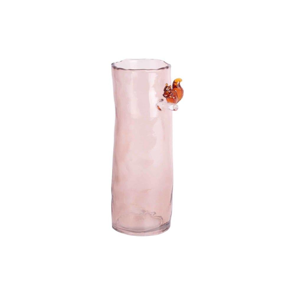 Vase verre rose doux 9.5x9.5x27cm Vase verre rose doux 9.5x9.5x27cm