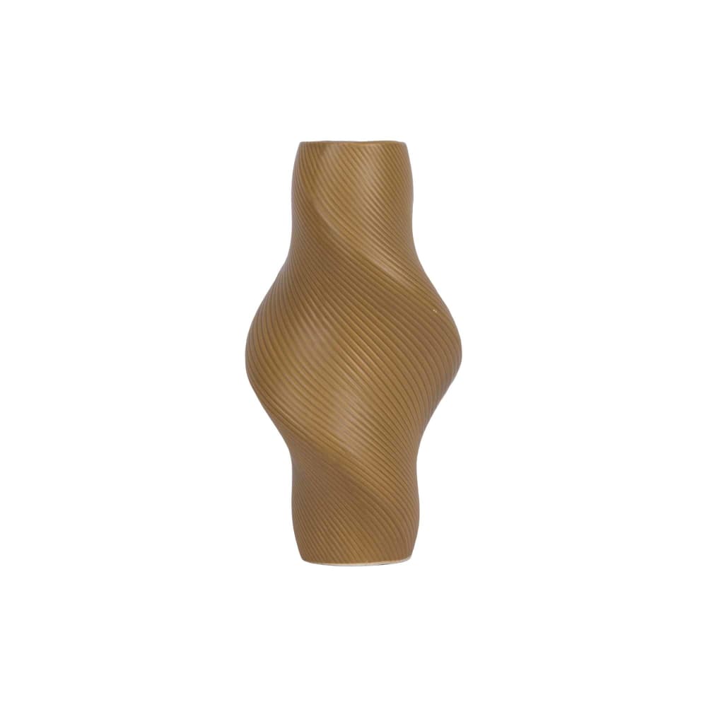 Vase céramique kaki foncé 14x14x28.5cm Vase céramique kaki foncé 14x14x28.5cm
