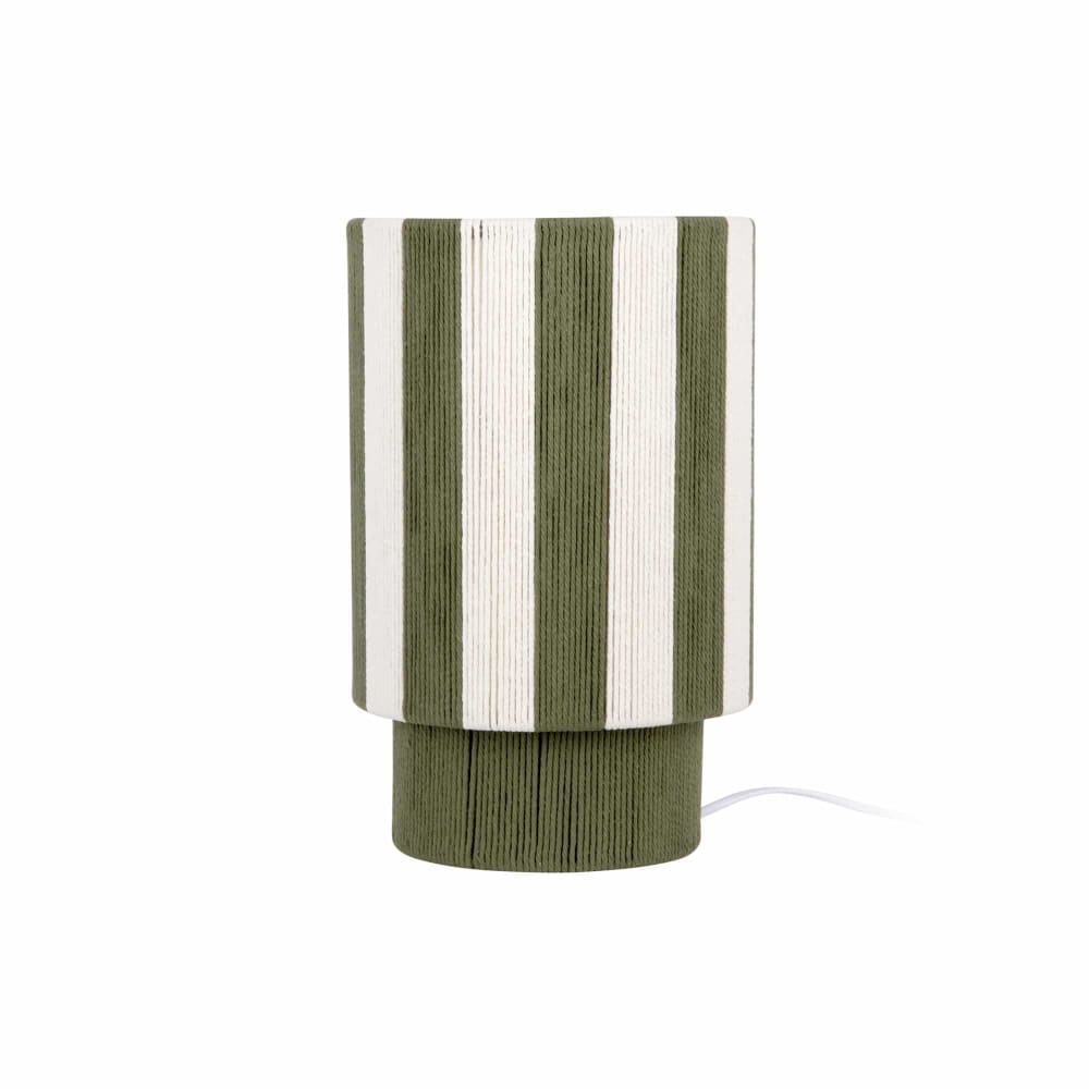 Lampe de table coton vert 22x22x35cm