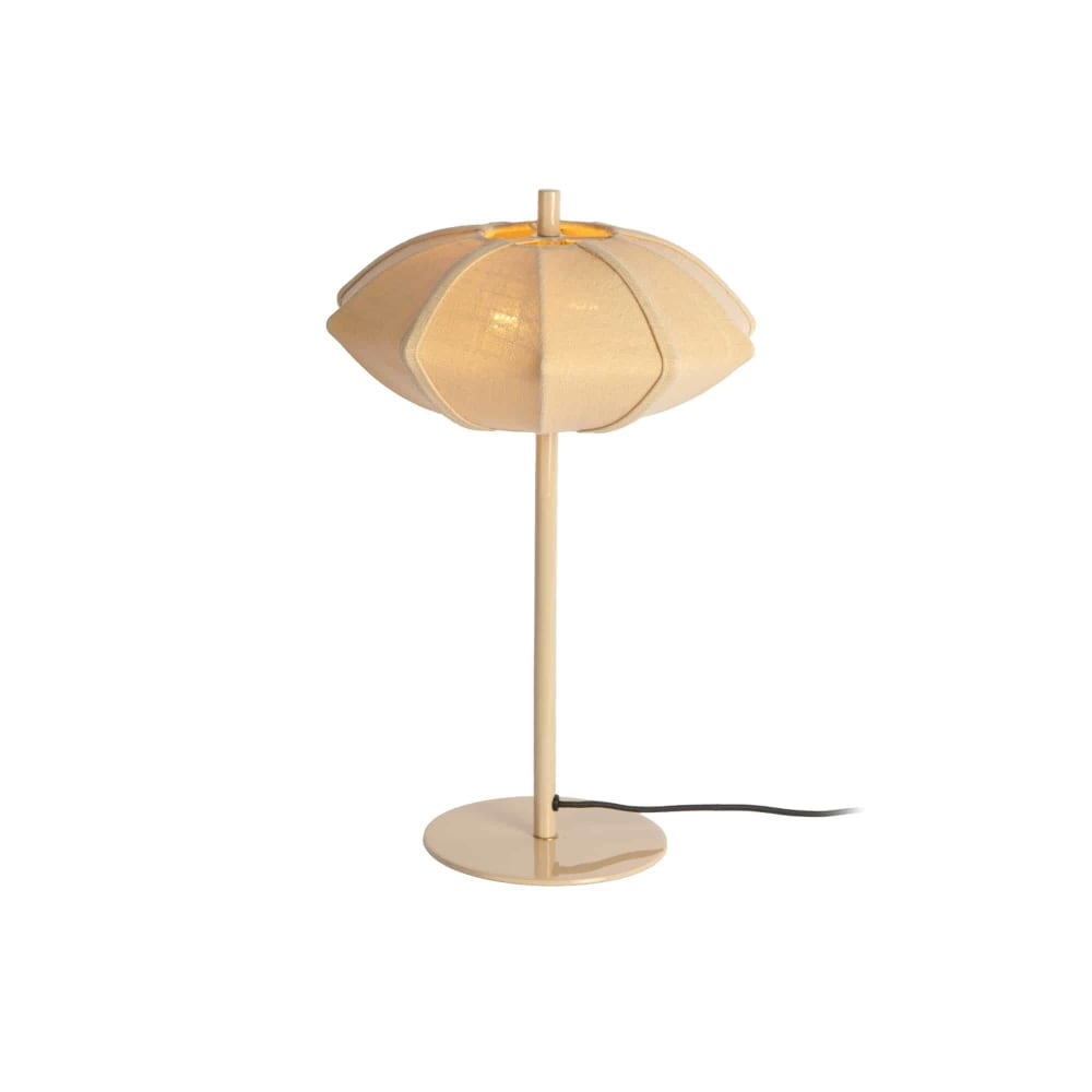 Lampe de table coton crème 34x34x49cm