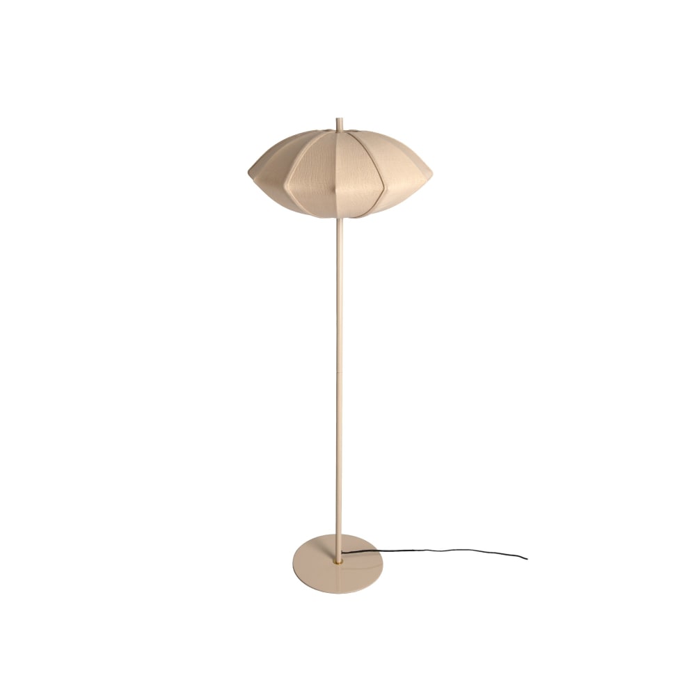 Stehleuchte aus Baumwolle, creme, 50x50x142cm - Maisons Du Monde