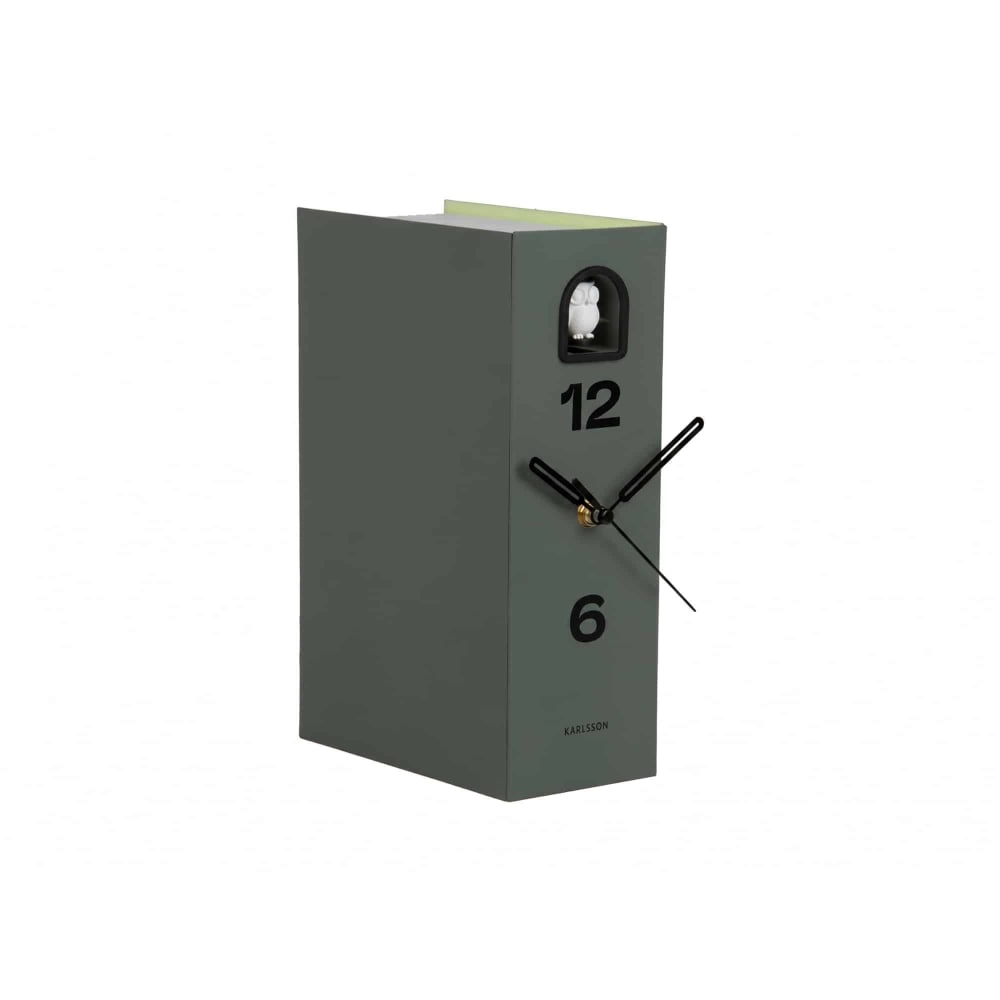 Horloge de table polystyrène vert jungle 17.4x9.5x25cm Horloge de table polystyrène vert jungle 17.4x9.5x25cm